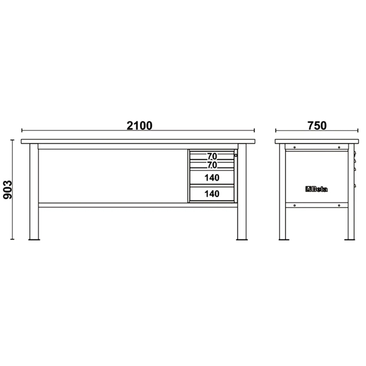 Banco da lavoro Beta C58BC-X2,1 4C