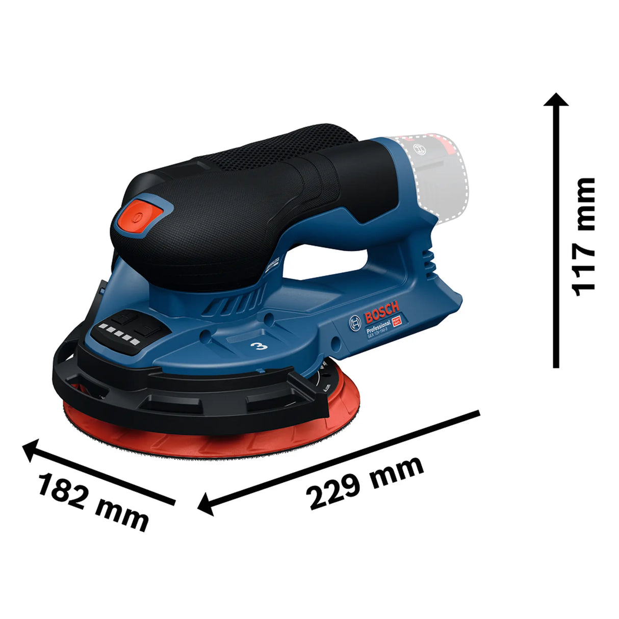 Levigatrice Bosch GEX 12V-150-3 PRO 12V
