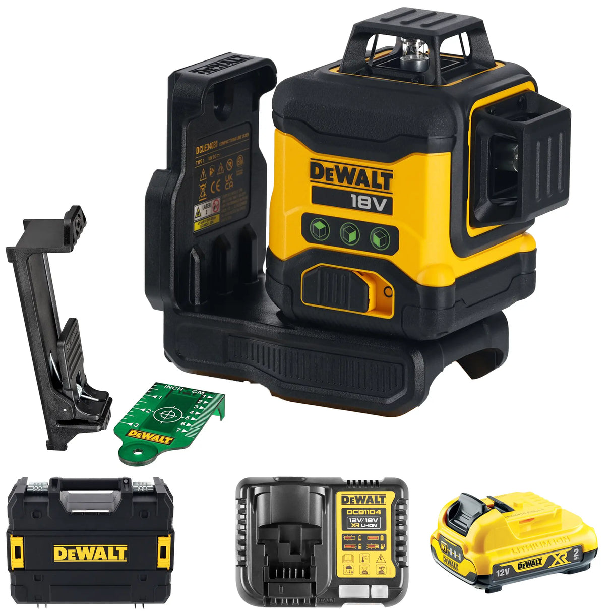 Livella Laser verde Dewalt DCLE34031D1-QW 18V 2Ah