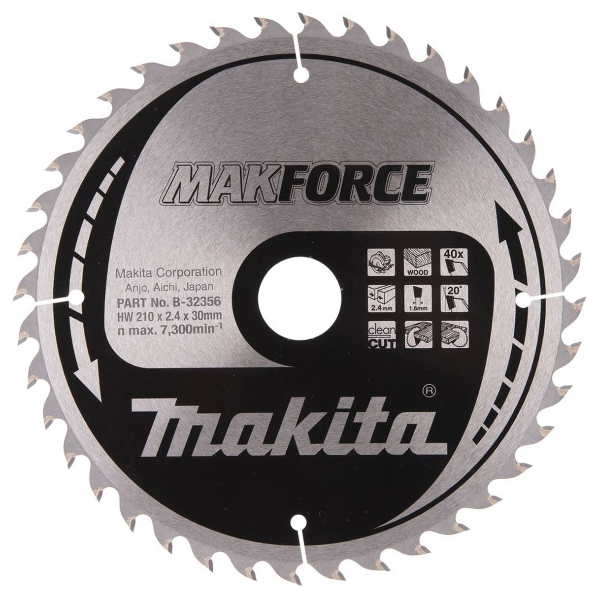 B-32356 - Kreissägeblatt Makita B-32356 210mm 40T - Bild 2