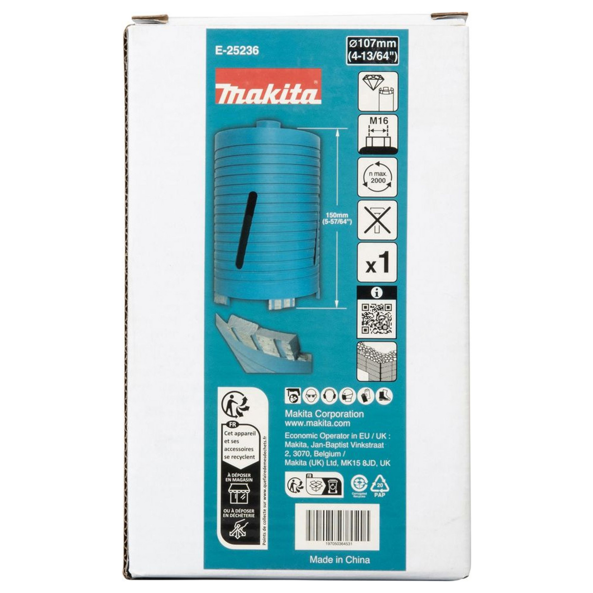 E-25236 - Diamantkrone Makita E-25236 107mm M16 Trocken - Bild 5