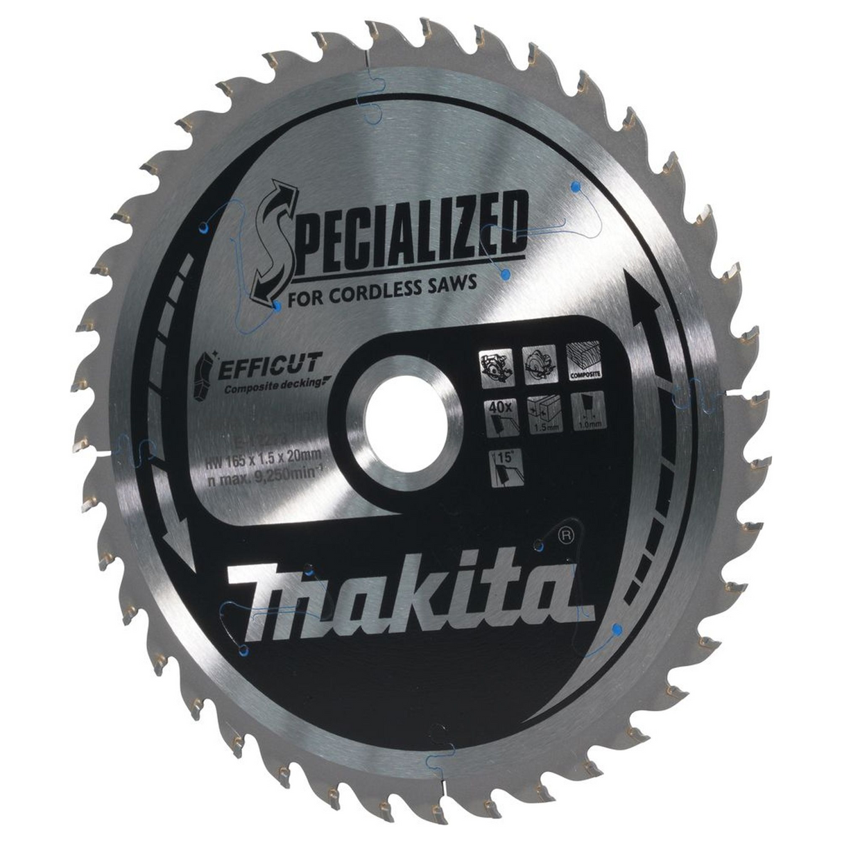 E-12223 - Kreissägeblatt Makita Efficut E-12223 165x20mm 40T - Bild 3