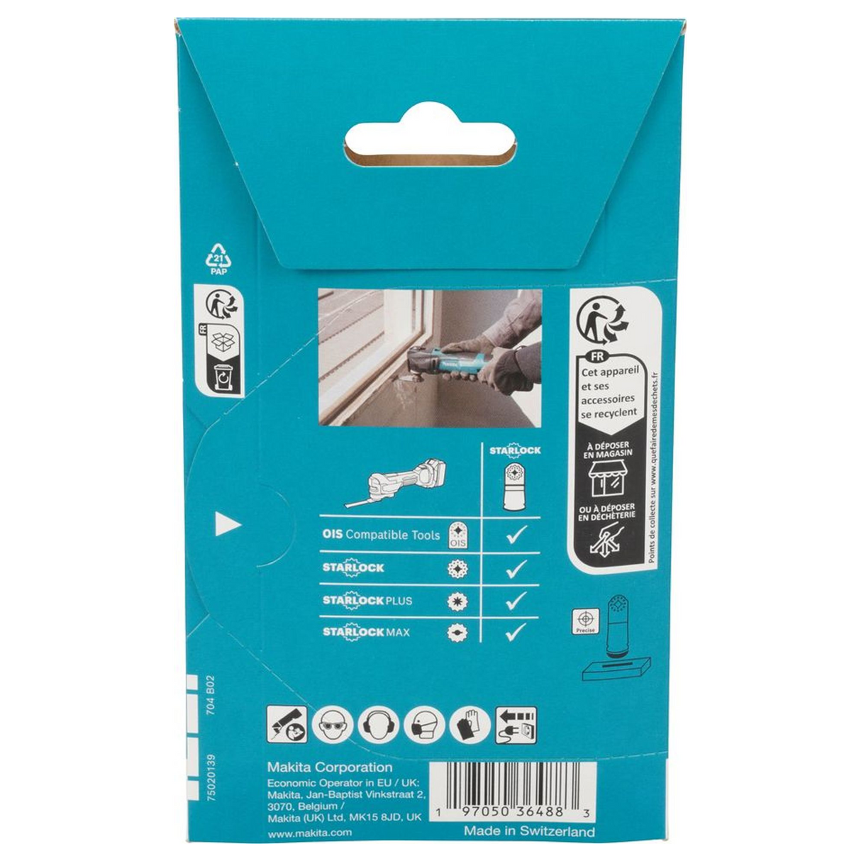 E-25448 - Starlock-Klinge Makita E-25448 BiM 45 mm für Holz und Metall – Abbildung 4