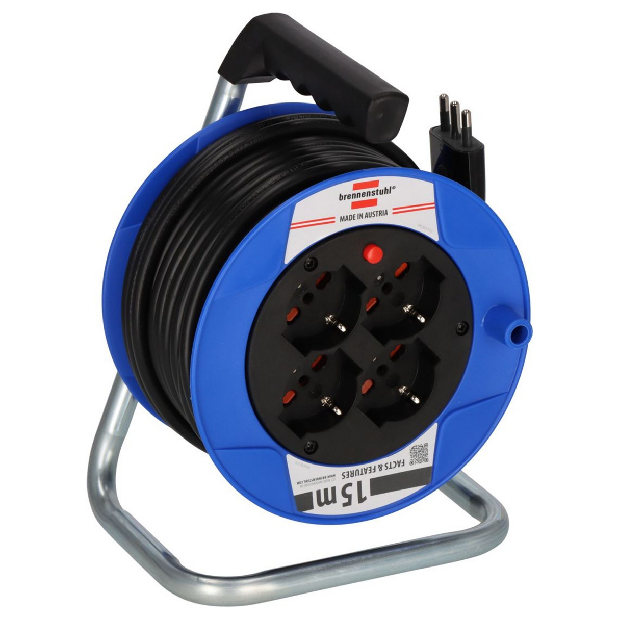 1079185 - BAT ST 180 15m 4-Steckdosen 3500W Kabeltrommel