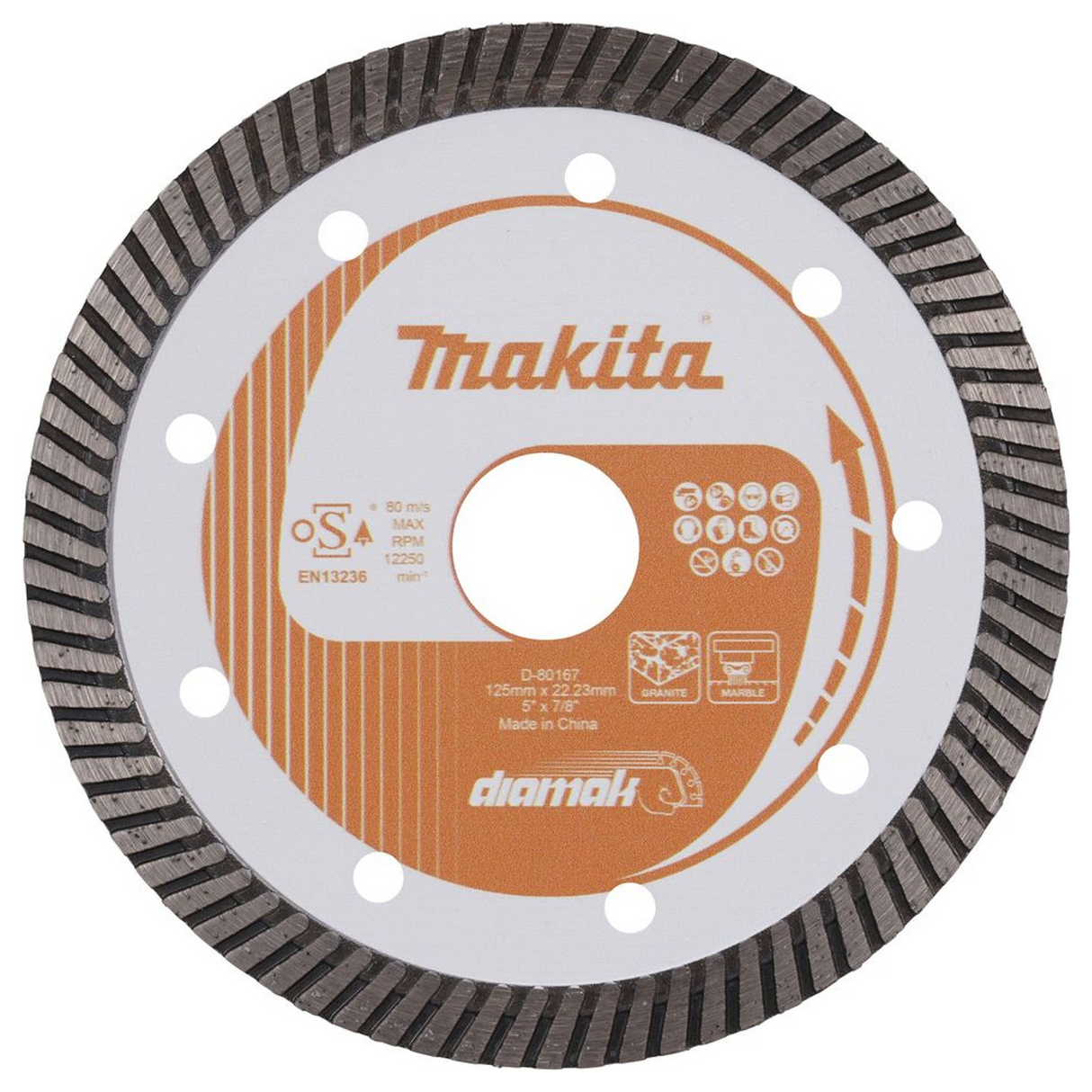 D-80167 - Diamantscheibe Makita D-80167 125 mm Marmor-Granit - Bild 2