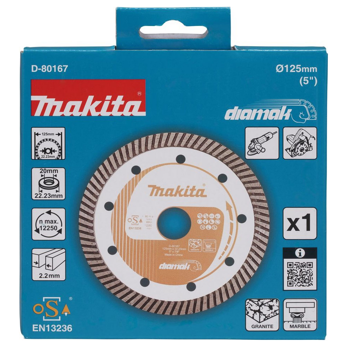 D-80167 - Diamantscheibe Makita D-80167 125 mm Marmor-Granit - Bild 4