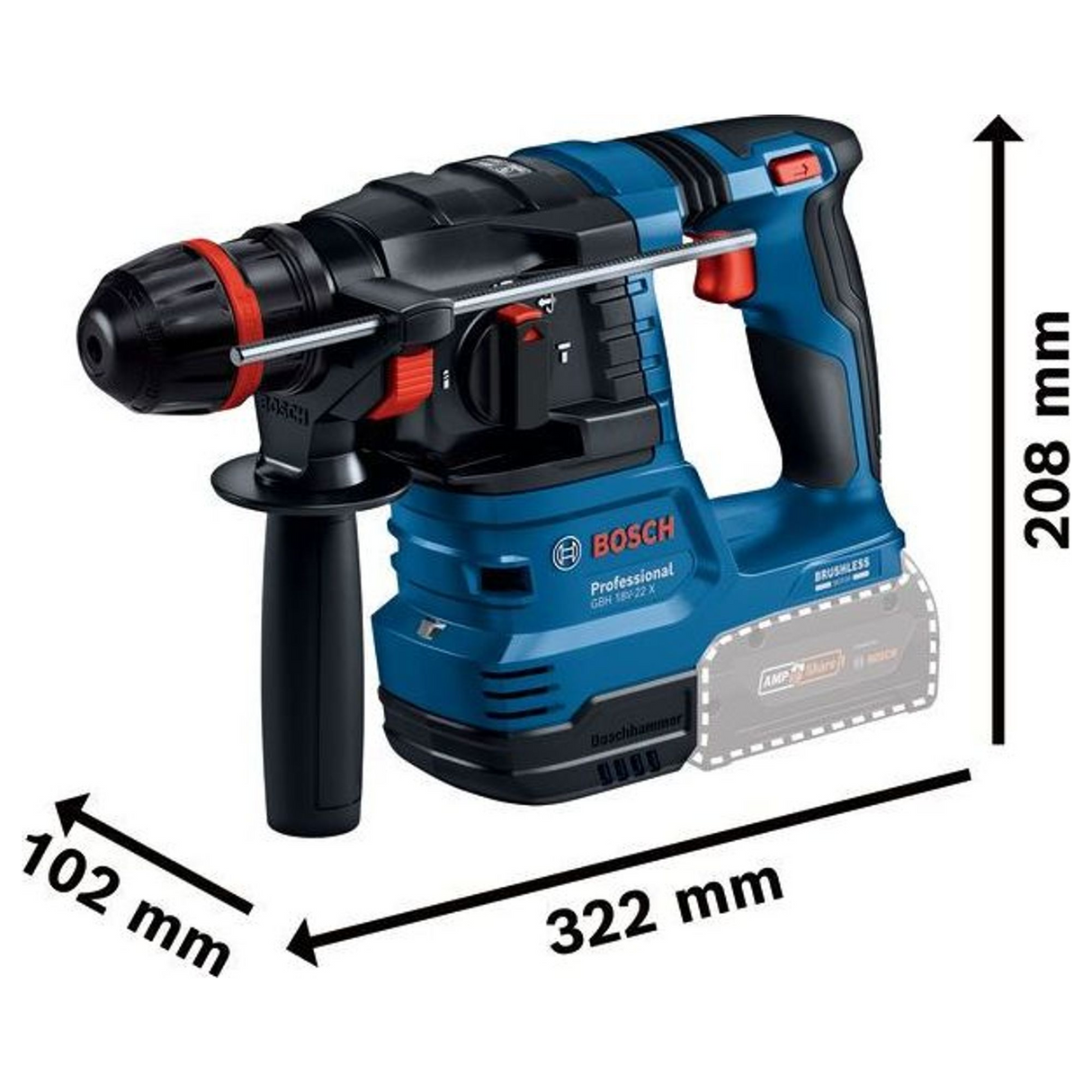 0611924101 - Schlagbohrmaschine Bosch GBH 18V-22 X PRO 18V - Bild 24