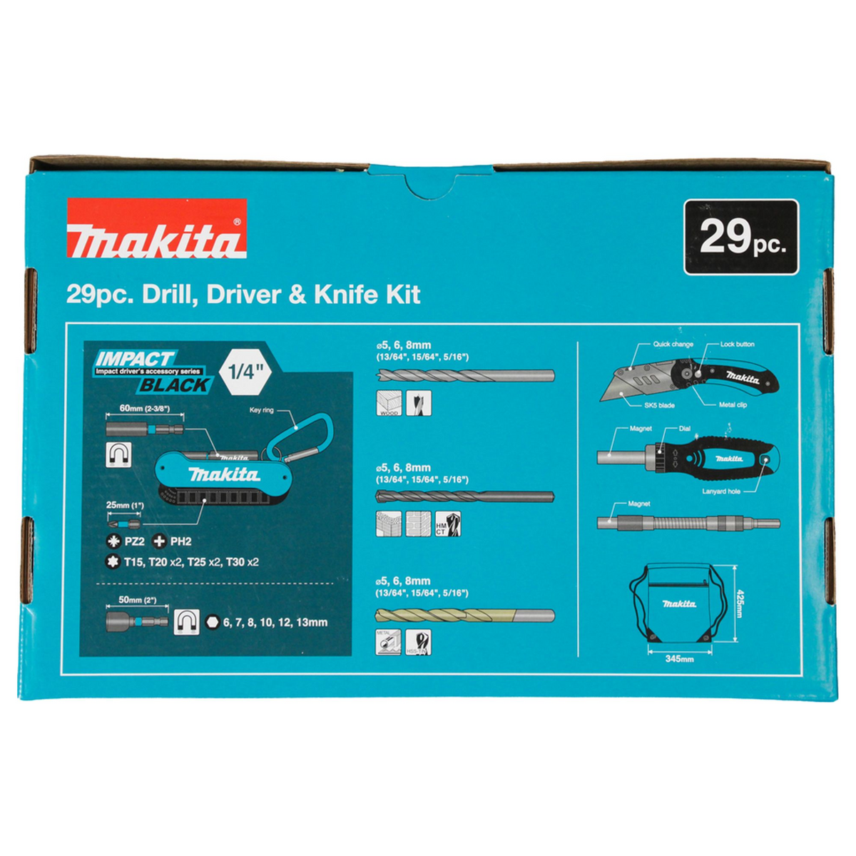 E-30053 - Schraubendreher- und Bohrerset Makita E-30053 29 Stück - Abbildung 4