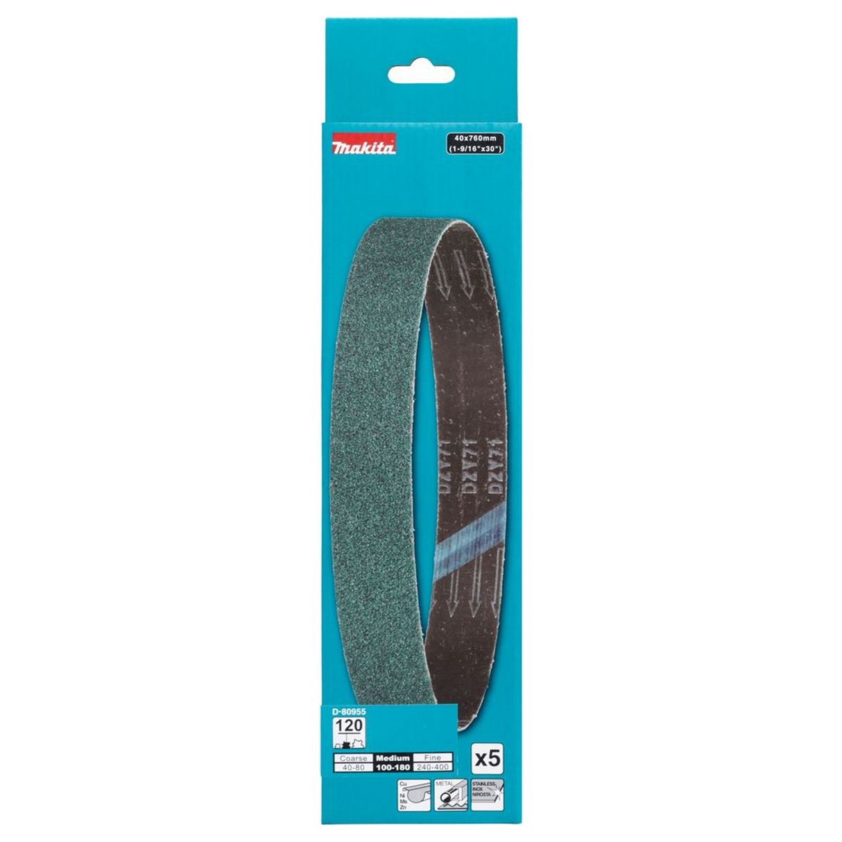 D-80955 - Schleifbänder Makita D-80955 40x760mm Grain 120 - Bild 3