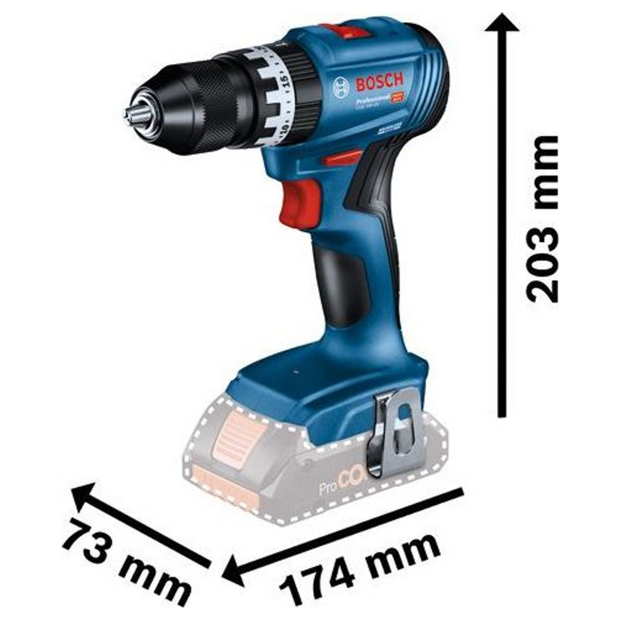 06019K3302 - Bohrschrauber Bosch GSB 18V-45 PRO 18V 2Ah - Bild 24