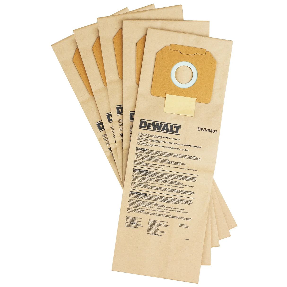 Sacchetti carta Dewalt DWV9401-XJ 5 pz