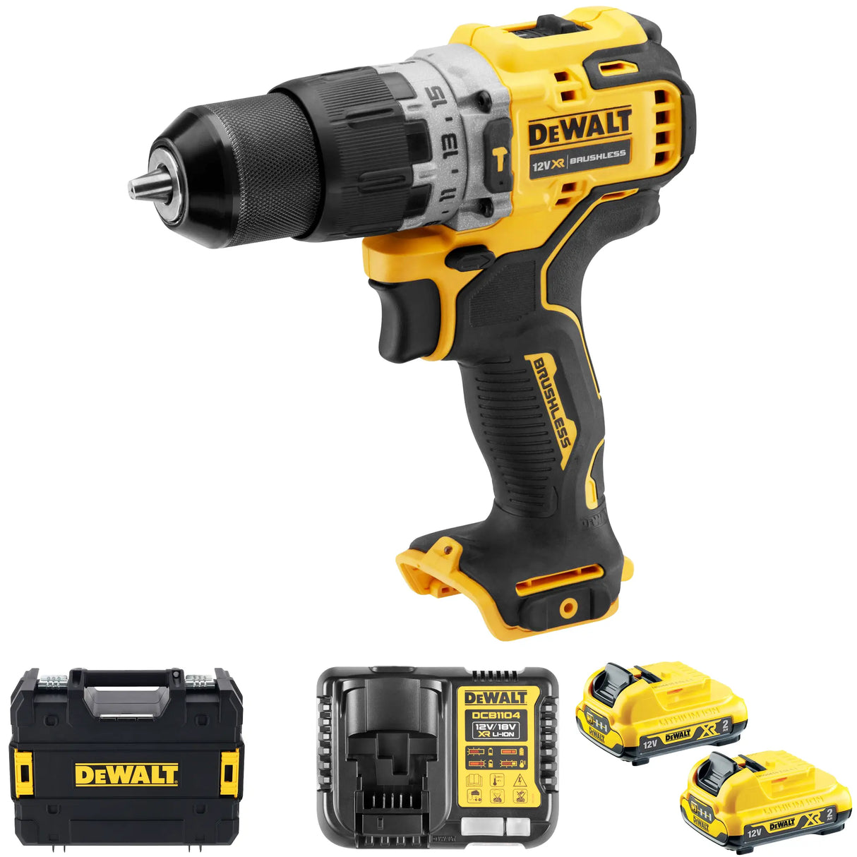 Trapano avvitatore Dewalt DCD706D2-QW 12V 2Ah