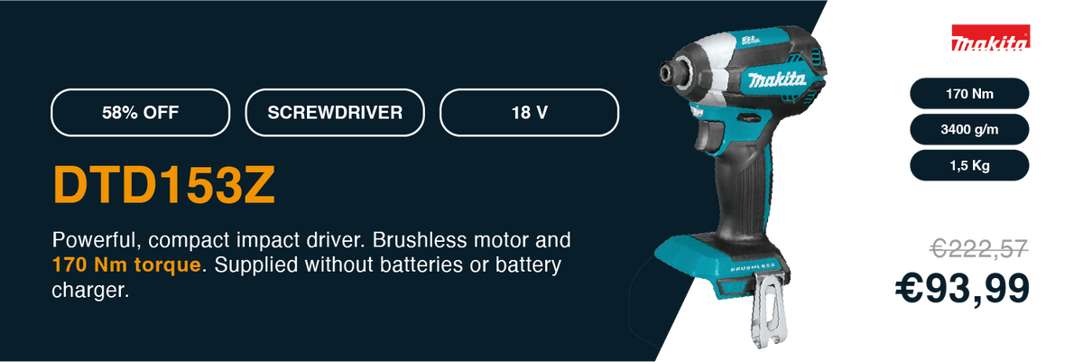Avvitatore a impulsi Makita DTD153ZJ 18V