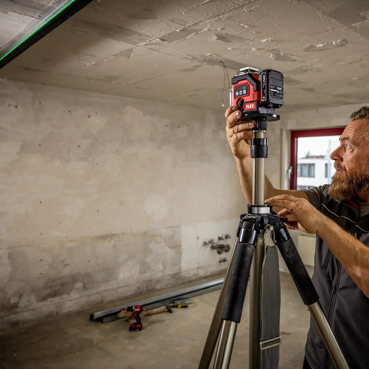 Kit Laser a croce Flex ALC 3/360-G/R 12V 2.5Ah