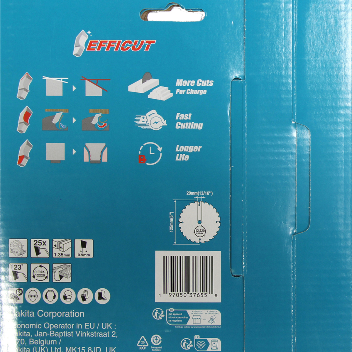 E-28880 - Efficut TCT Klinge Makita E-28880 125x20mm 25T - Bild 4