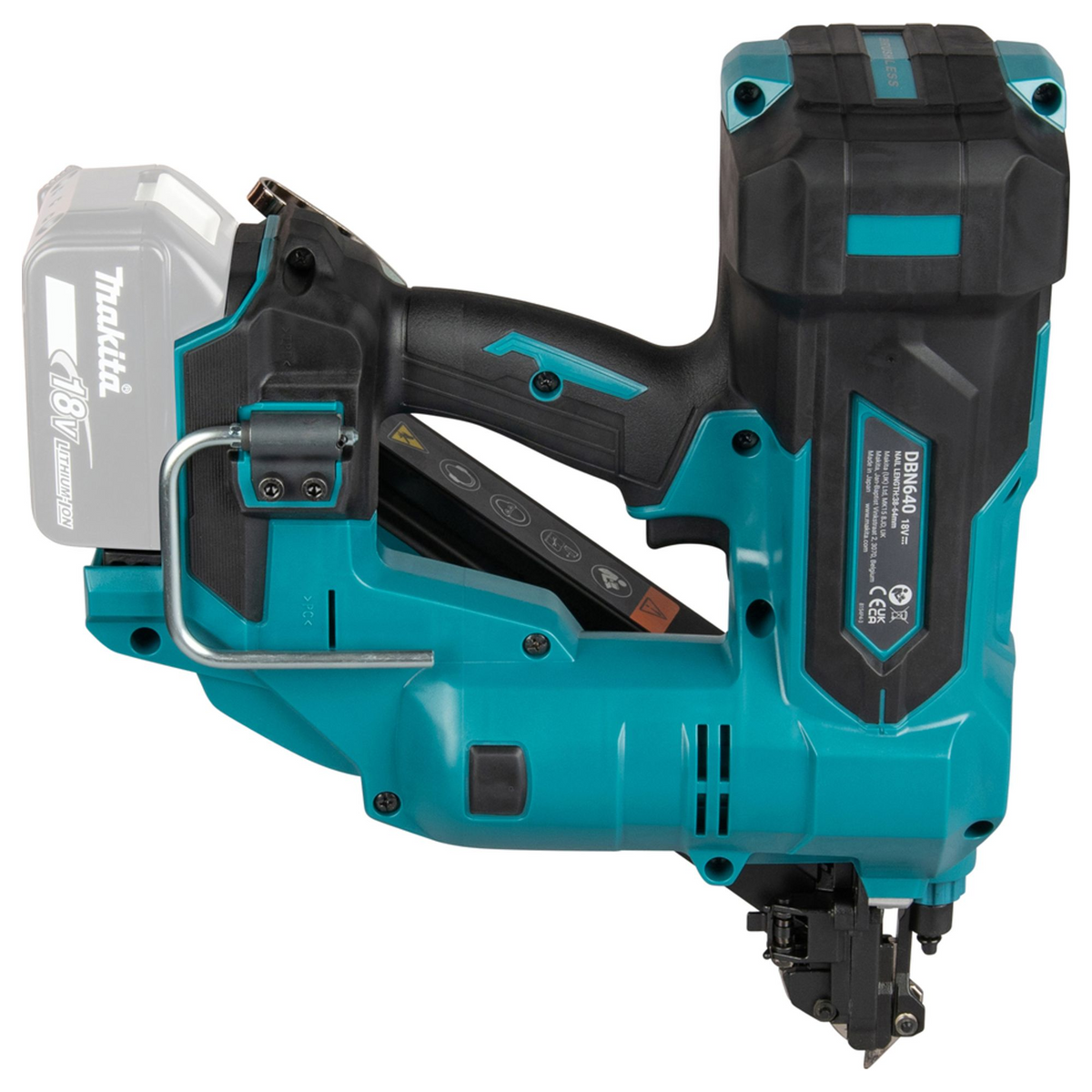 DBN640ZK - Chiodatrice per Connettori Metallici Makita DBN640ZK 18V - Immagine 6