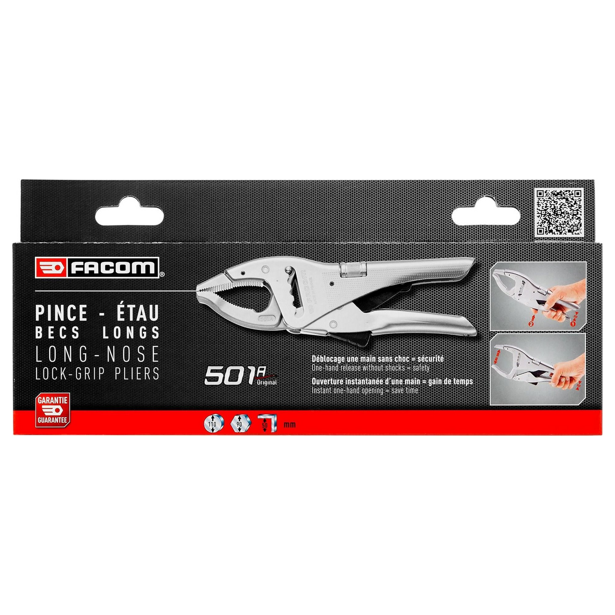 501APB - Facom 501APB 250 mm Spitzzange mit Verriegelung