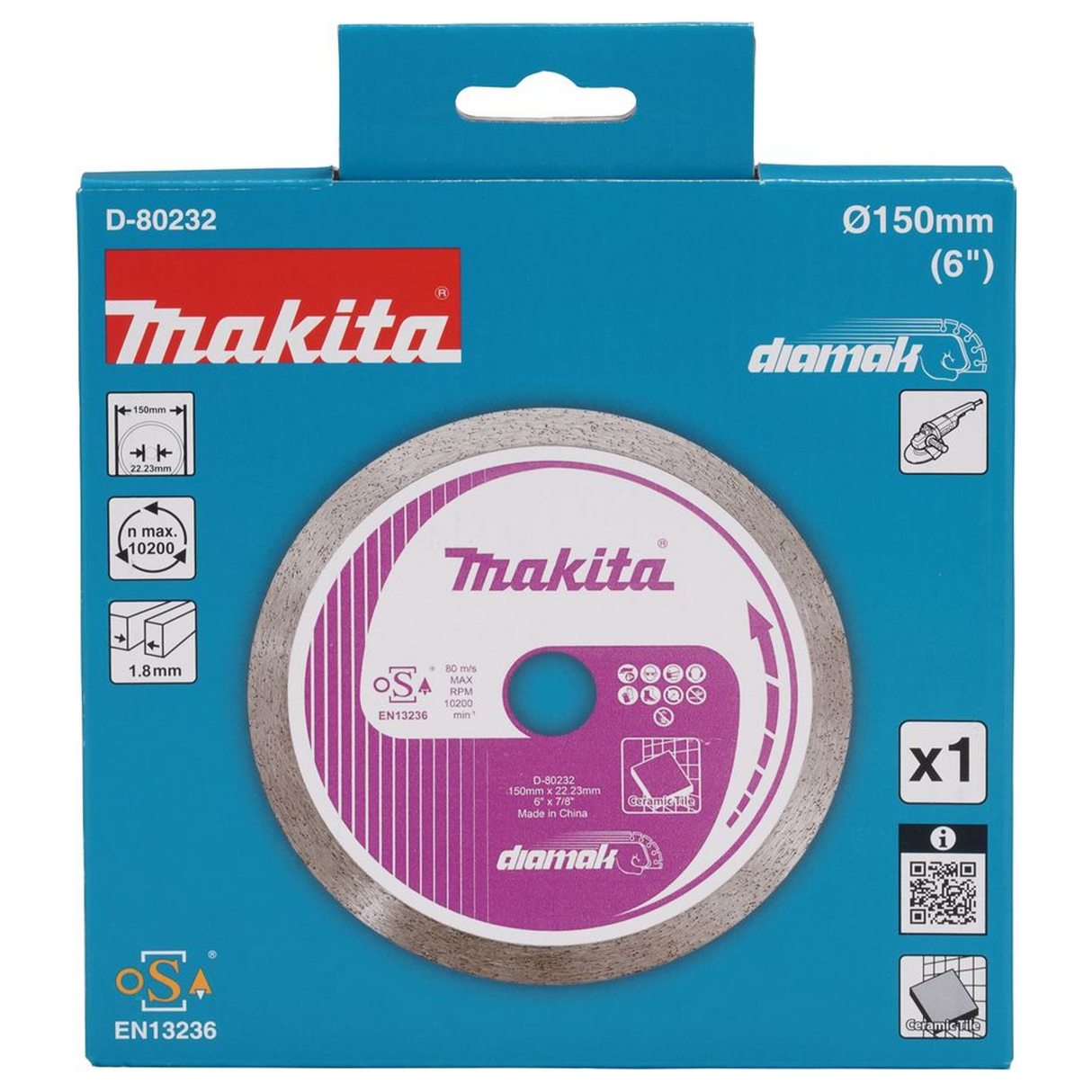 D-80232 - Diamantscheibe Makita D-80232 150 mm durchgehende Krone – Abbildung 4