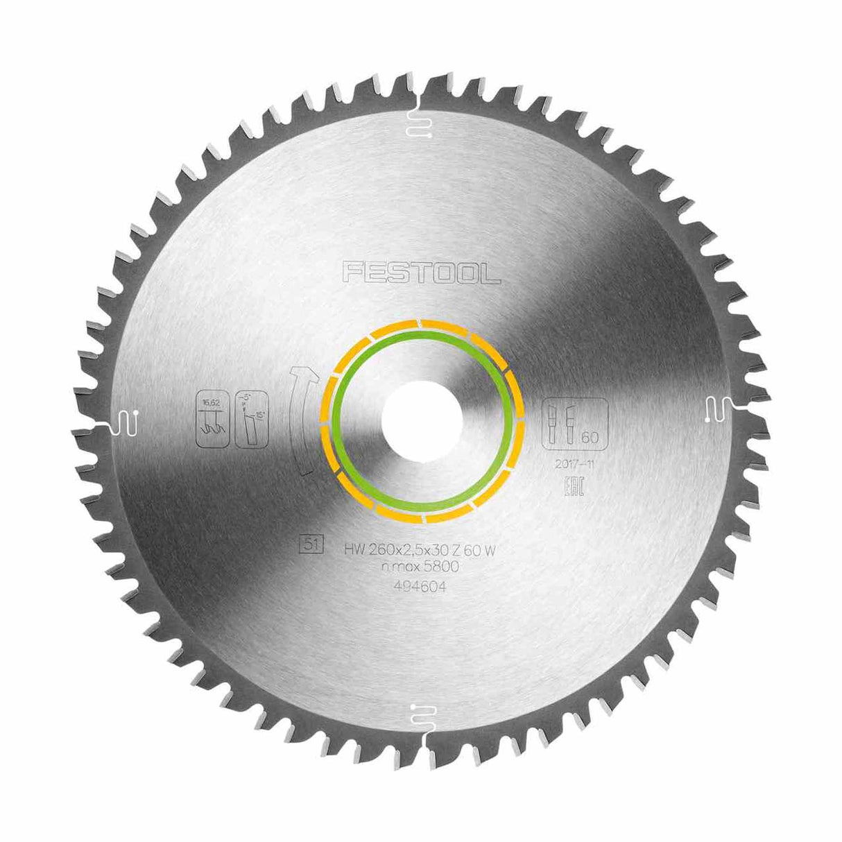 Lama universale HW Festool W60 260x2,5x30