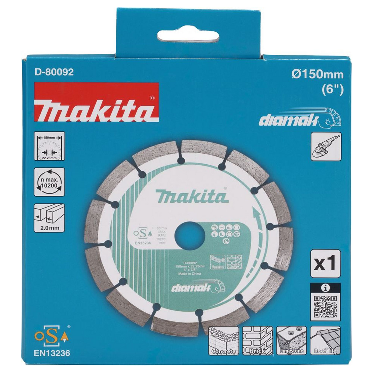 D-80092 – Segmentierte Diamanttrennscheibe Makita D-80092 150 mm - Bild 4