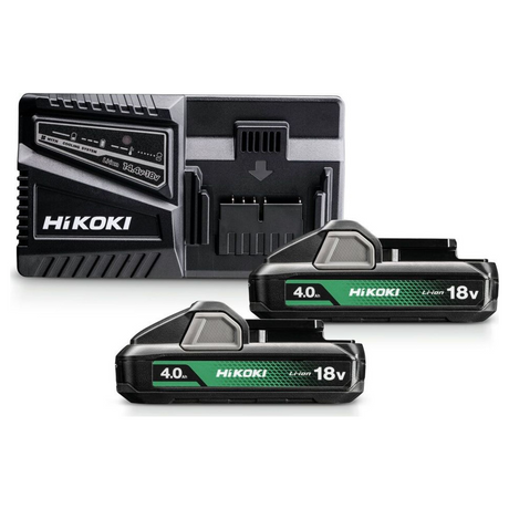 UC18YFSLWEZ - BoosterPack HiKOKI UC18YFSLWEZ 18V Schnellladegerät mit 2 BSL1840M 4Ah Batterien