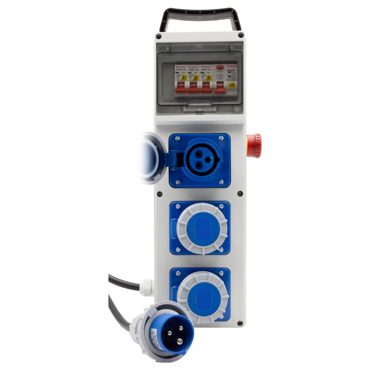 1154857210 - Brennenstuhl BSV 4 ITRE1 EMO RCD 30mA 3x CEE 230V/16A IP67 Stromverteiler - Bild 3