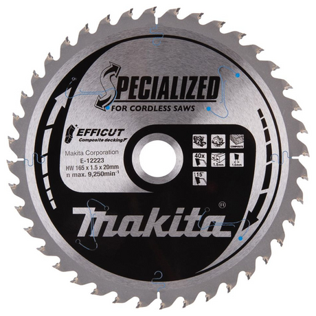 E-12223 - Kreissägeblatt Makita Efficut E-12223 165x20mm 40T - Bild 2