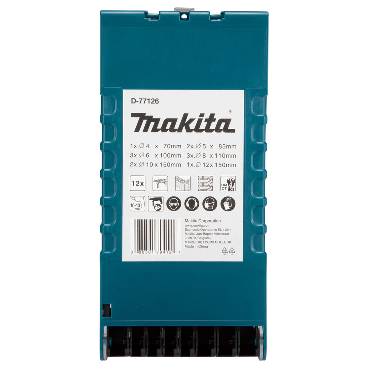 D-77126 - Steinbohrer-Set Makita D-77126 Zylindrischer Schaft, 12 Stück – Abbildung 4