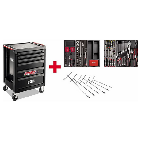 U05161629 - START Warenkorb USAG 516 ST6NPA mit 142-teiligem Autoreparatur-Sortiment