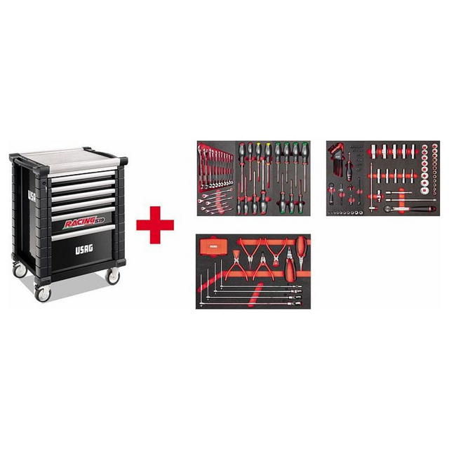 U05191627 - Warenkorb USAG 519 RS6/3NMA mit 495 MAA Autoreparatursortiment, 155 Stück