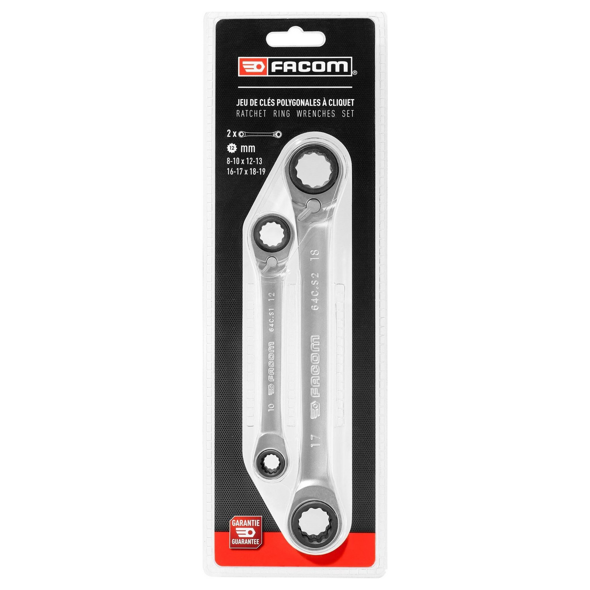 64C.J2PB – Facom 64C.J2PB 2-teiliger Ratschenschlüsselsatz – Abbildung 6