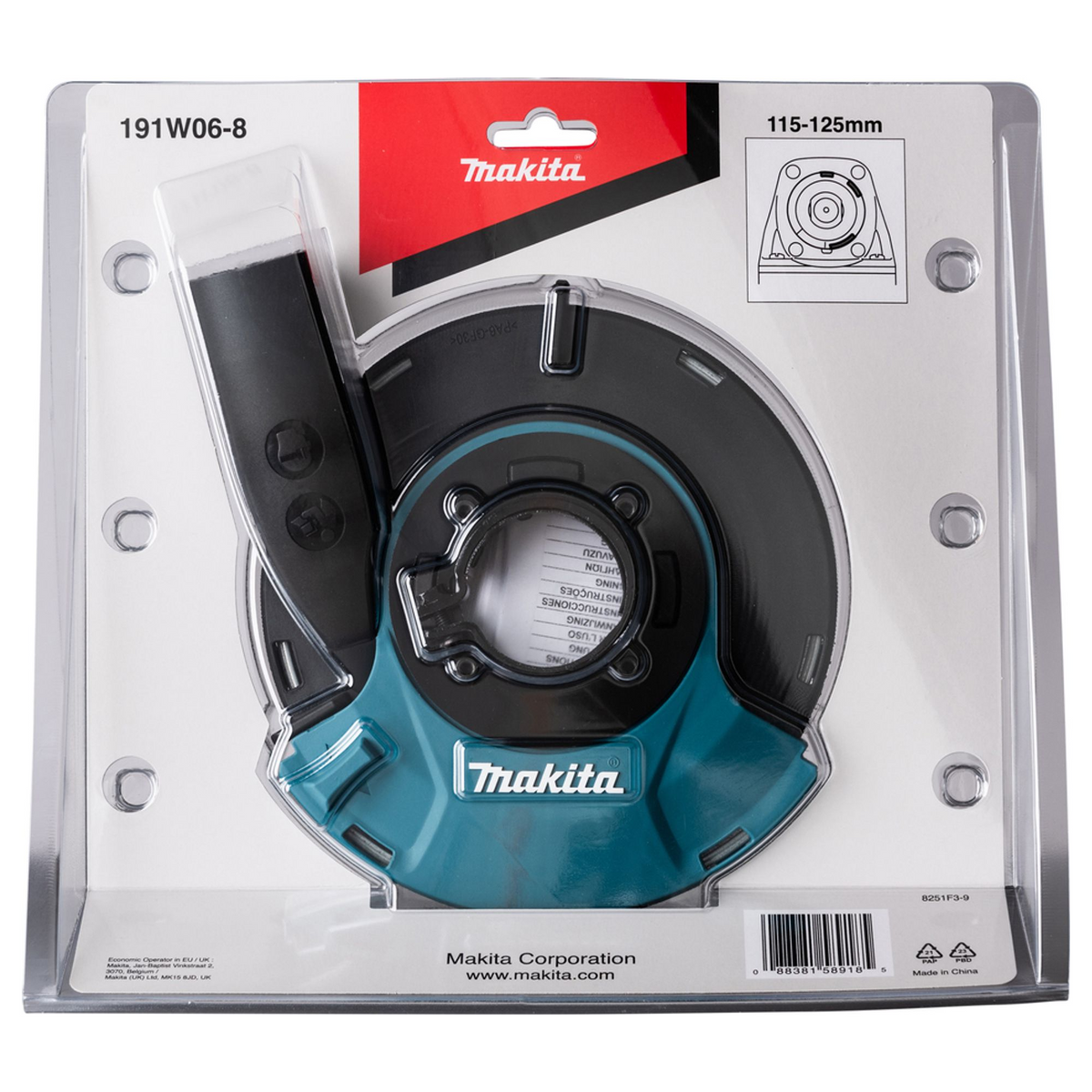191W06-8 - Flachschleifkopf Makita 191W06-8 Ø 125 mm Klemmhalterung - Abbildung 4