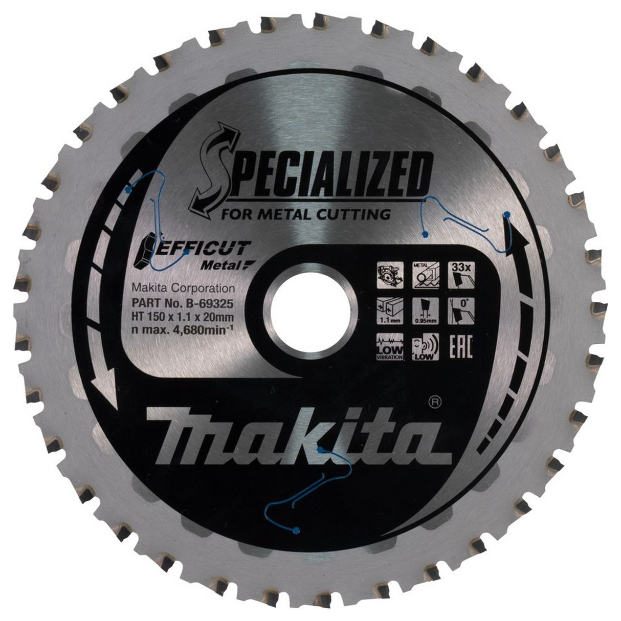 B-69325 - Lama Circolare Makita Efficut B-69325 150mm 33T - Immagine 2