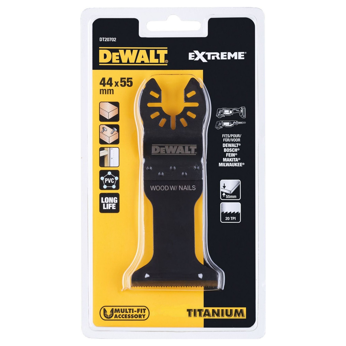 Lama Dewalt DT20702-QZ per Utensile Multifunzione