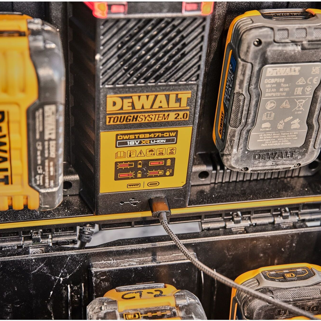 Caricabatterie Doppio Dewalt DWST83471-QW ToughSystem 2.0