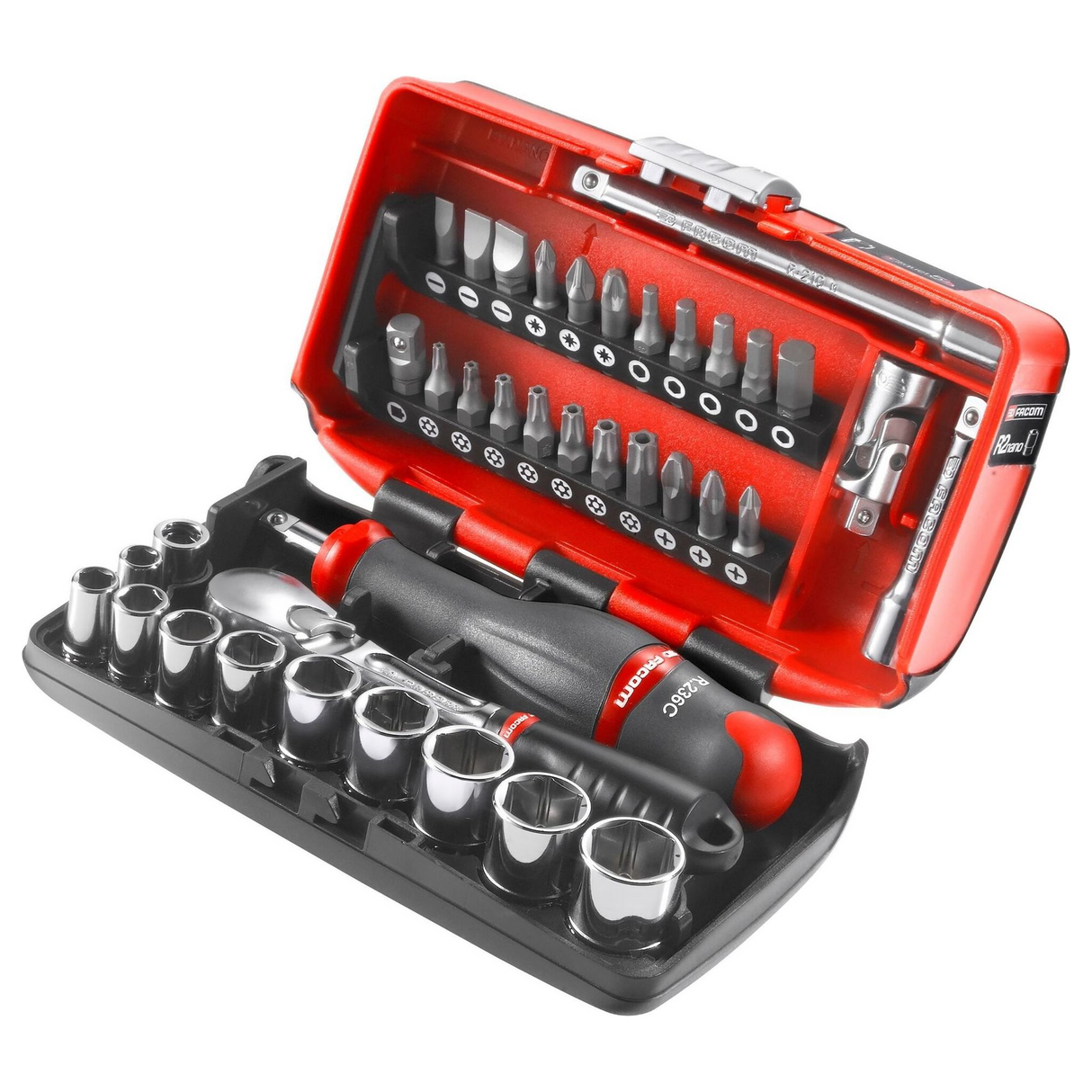 RL.NANO1PB - Set Chiavi a Bussola Facom RL.NANO1PB 1/4" 38 Pezzi - Immagine 2