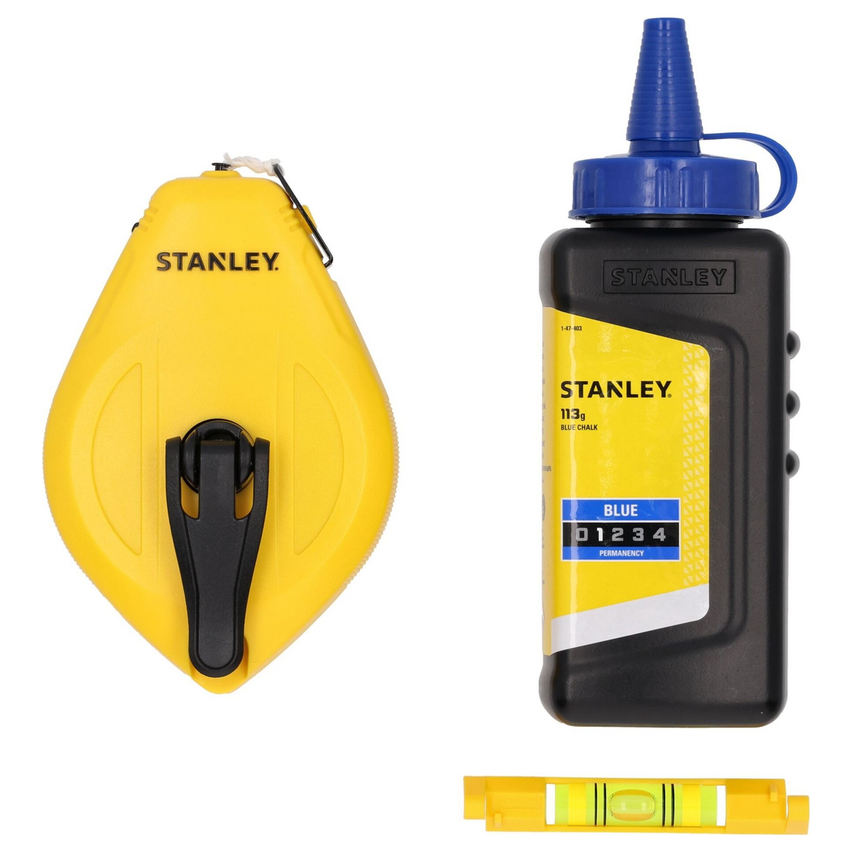 STHT47113-0 - Tracer-Kit Stanley STHT47113-0 30m ABS mit blauem Pulver und Wasserwaage