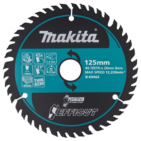B-69462 - Efficut TCT Klinge Makita B-69462 125x20mm 45 Zähne - Abbildung 2